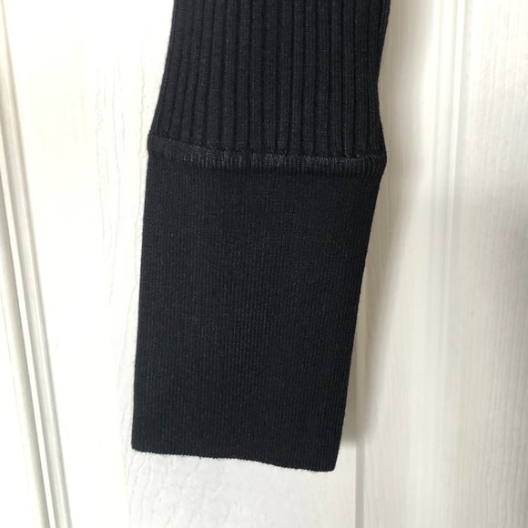 LONDON TIMES Long Sleeve Collared Button Front Dress Black Large - Picture 7 of 9